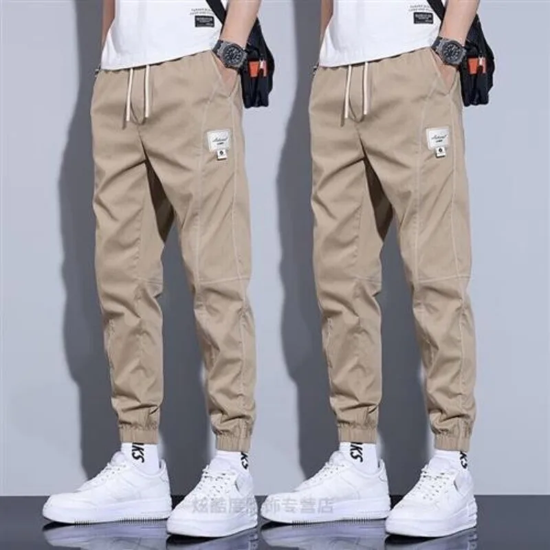 Jogging de style anglais pour hommes, pantalons décontractés coupe adt à jambes larges