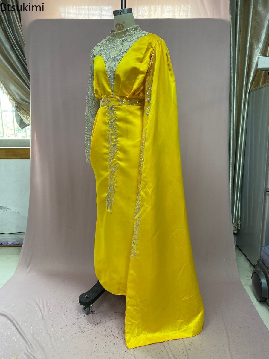Robe de soirée pour femmes, élégante, Slim, transparente, manches longues, Vintage, longueur au sol, robes de Banquet de haute qualité, 2026