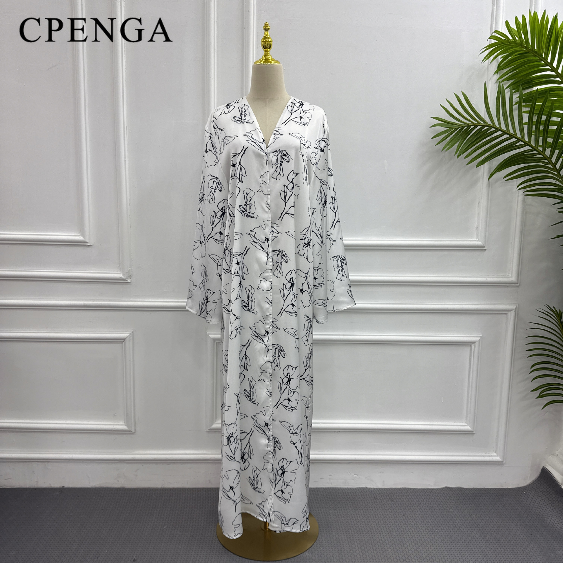 Ensemble deux pièces Abaya et Hijab pour femmes musulmanes – Robe Cardigan élégante de Dubaï, tenue modeste pour le Ramadan, l'Aïd, les fêtes, l'Islam, la Turquie, Kaftan