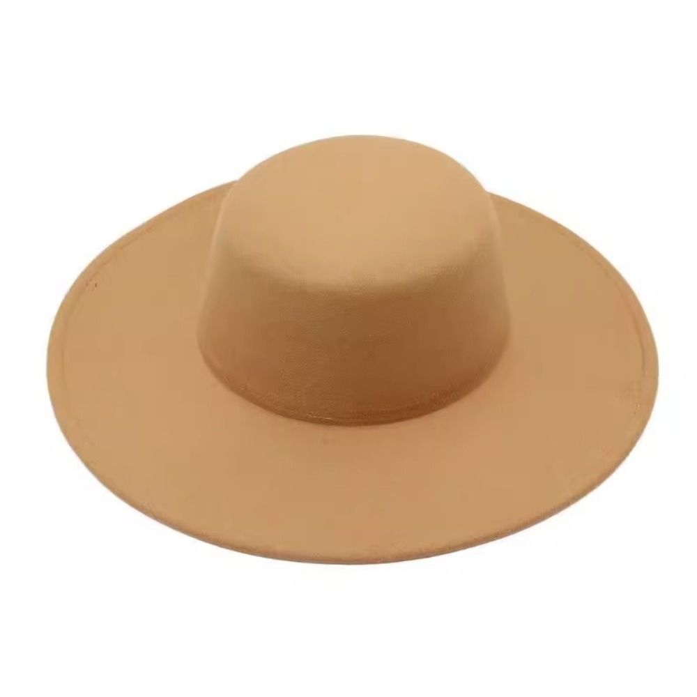 Chapeau plat élégant pour femme, style rétro français, en feutre à large bord, style Hepburn, casquette plate pour femme