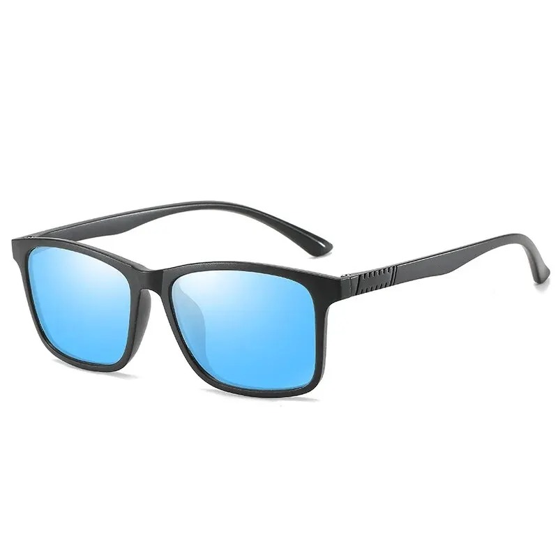 Lunettes de soleil polarisées de luxe pour hommes, monture carrée Vintage à la mode, ultra légère, pour la conduite et la pêche, UV400