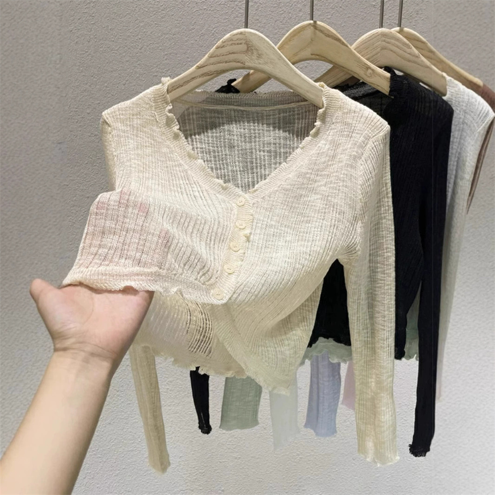 Cardigans de soleil à manches longues pour femmes, mode coréenne, couleurs acidulées, doux et élégant, châle court, vêtements d'extérieur pour femmes, 2025