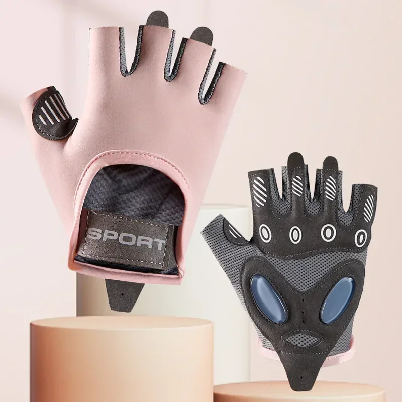 Gants de sport pour femmes, Fitness, Sports de plein air, antidérapants et absorbant les chocs, demi-doigt, durables et respirants