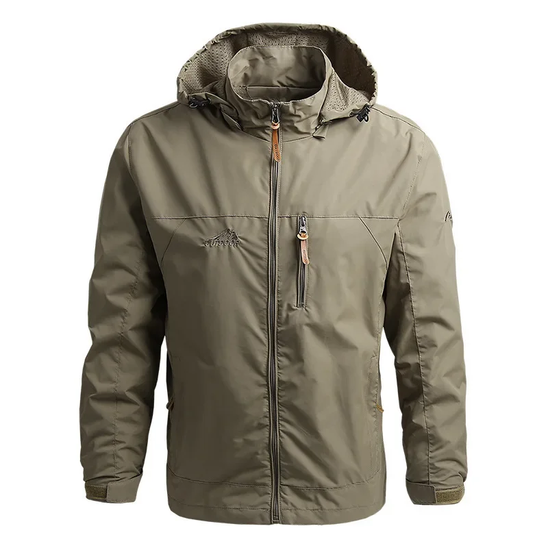 Veste de camping imperméable pour hommes, coupe-vent décontracté, manteau de baseball, vêtements pour hommes, automne, hiver, 5XL