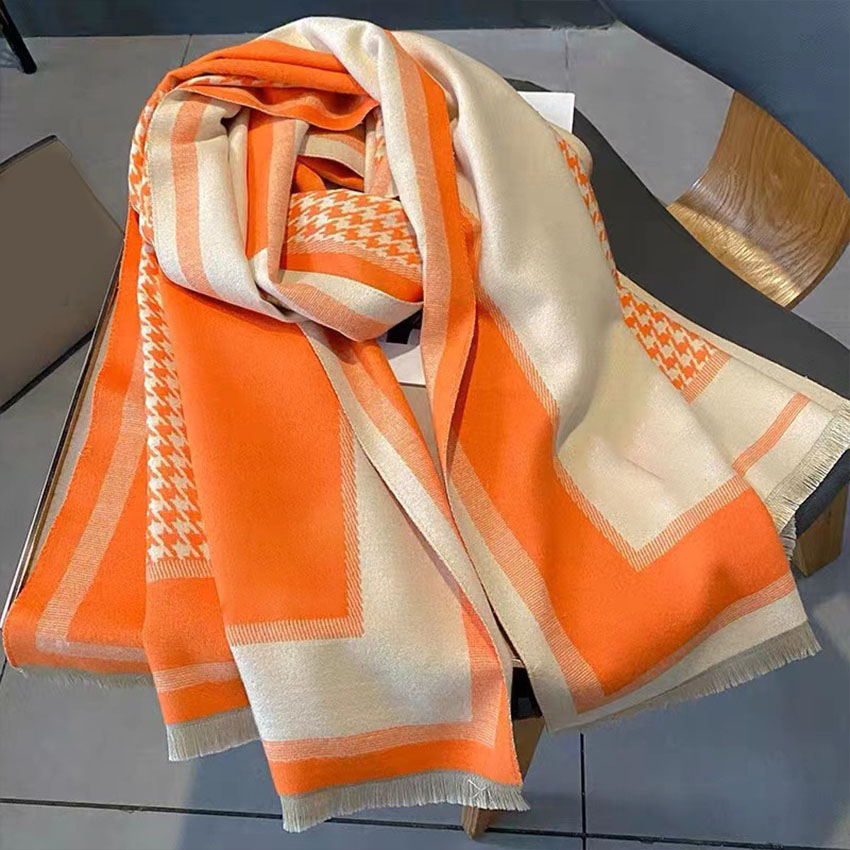 Écharpe jacquard pied-de-poule élégante, une écharpe/châle polyvalente et chaleureuse pour femmes en automne et en hiver, adaptée au quotidien, 1 pièce