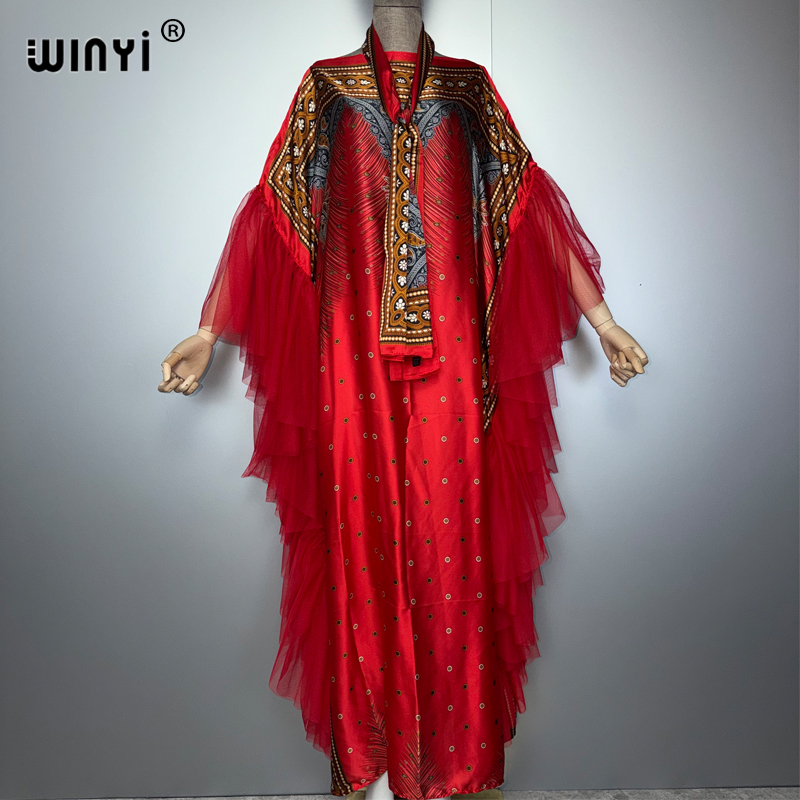 Robes pour femmes musulmanes WINYI, vêtements bohèmes pour femmes, kaftan, robe de fête, vêtements féminins du Moyen-Orient, abaya ample pour les vacances, caftan de luxe de Dubaï
