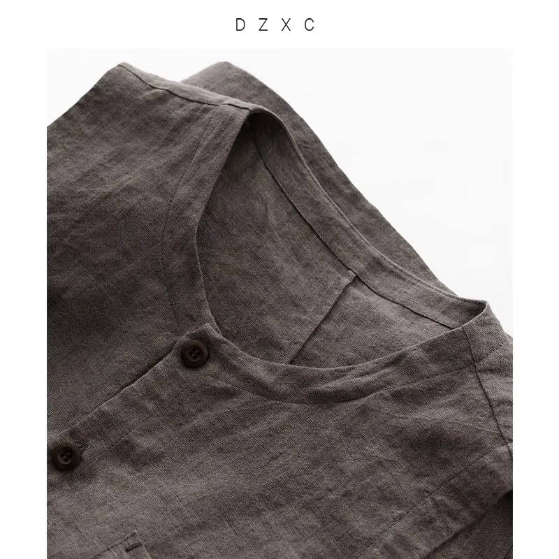 Débardeur assorti 100 % lin pour femme, haut sans manches, vêtements amples grande taille pour femme, style décontracté, été 2026
