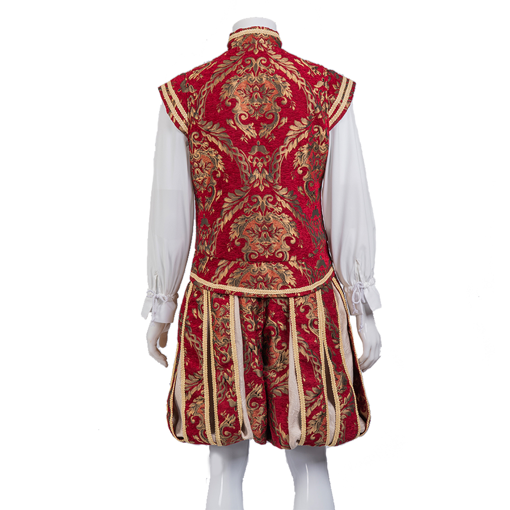 15ème siècle Renaissance Tudor Elizabeth roi Prince Cosplay Costume tenues gilet avec pantalon ensemble complet luxueux brodé Tudo