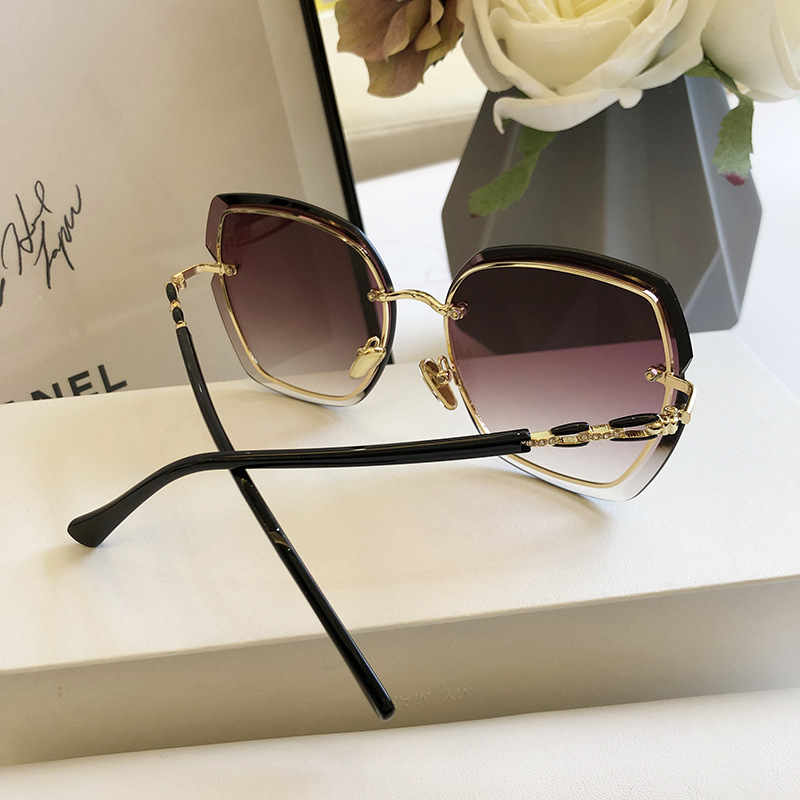 Lunettes De soleil carrées sans bords pour femmes, lunettes De soleil De styliste De marque, nuances Vintage, roses, Gafas De Sol