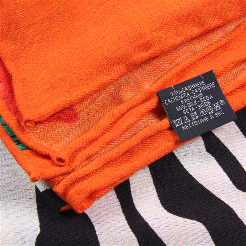 POBING foulard en cachemire de soie femmes châles roulés à la main mouche cheval imprimé foulards carrés enveloppes dame Bandana grand Hijabs femme Foulards