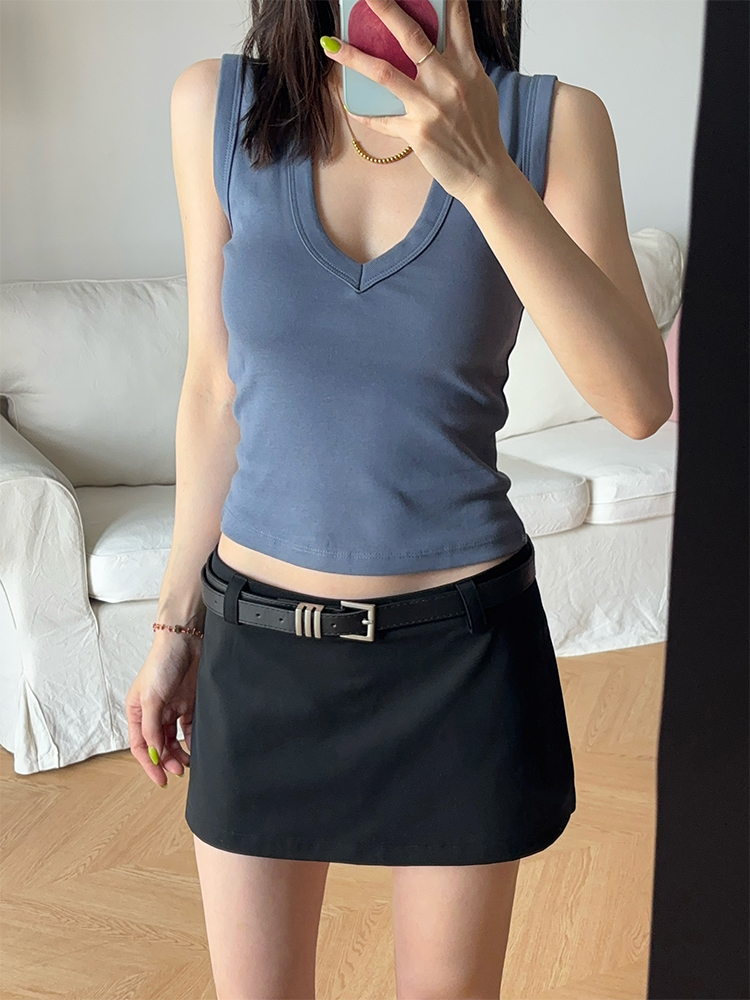Jupe courte taille basse pour fille épicée, nouveau costume, noir, rétro, Design américain, Mini jupe Sexy, été 2025