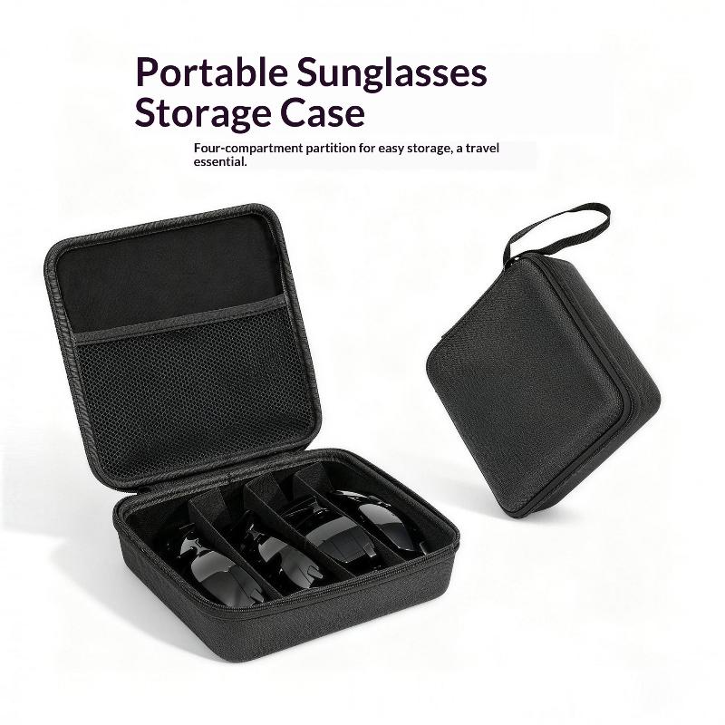 Étui de voyage pour lunettes de soleil à 4, 5, 6, 7 ou 8 emplacements, rangement ajustable pour lunettes, idéal pour les vacances en famille