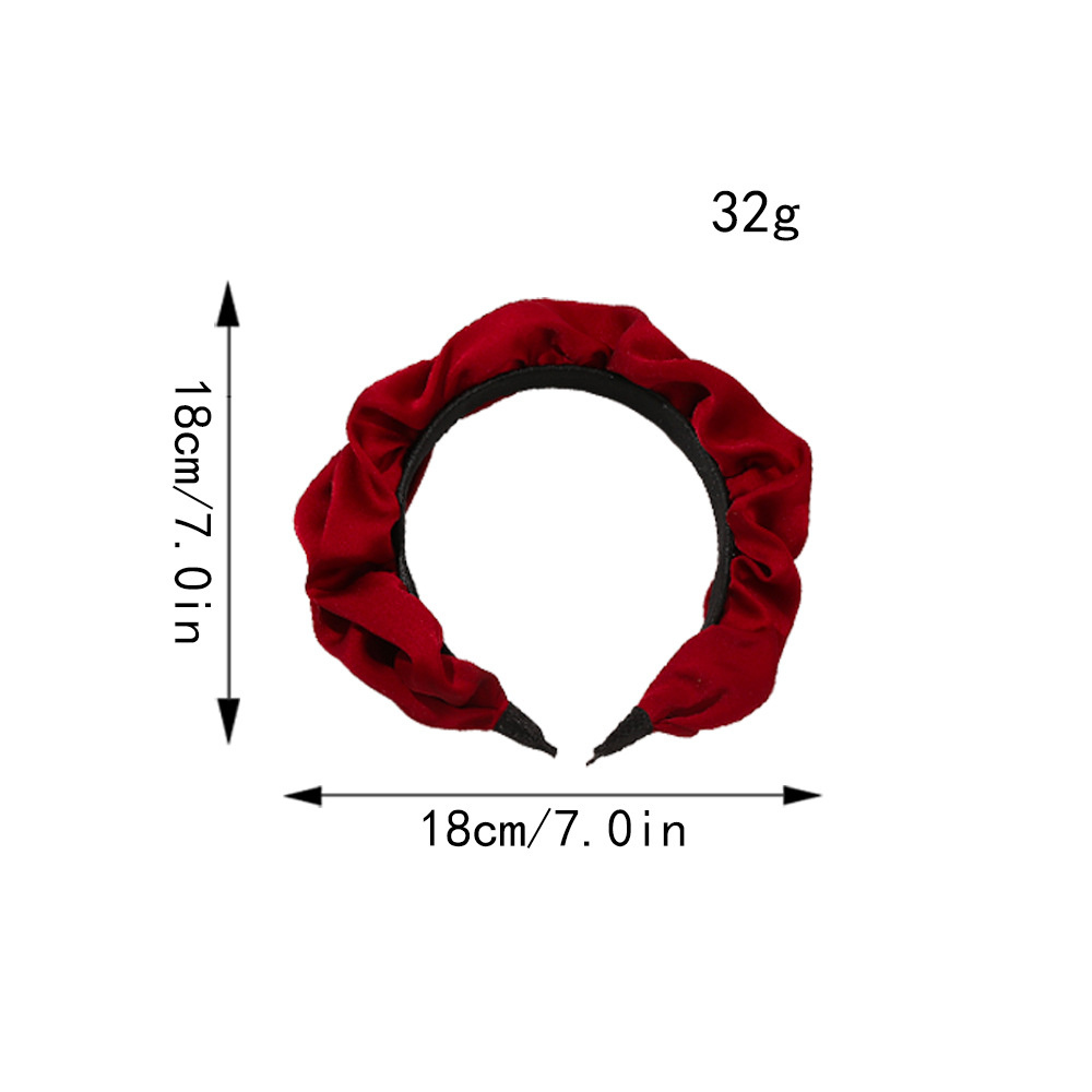 Bandeau large plissé en forme de fleur pour femmes et filles, couleur unie, accessoires pour cheveux