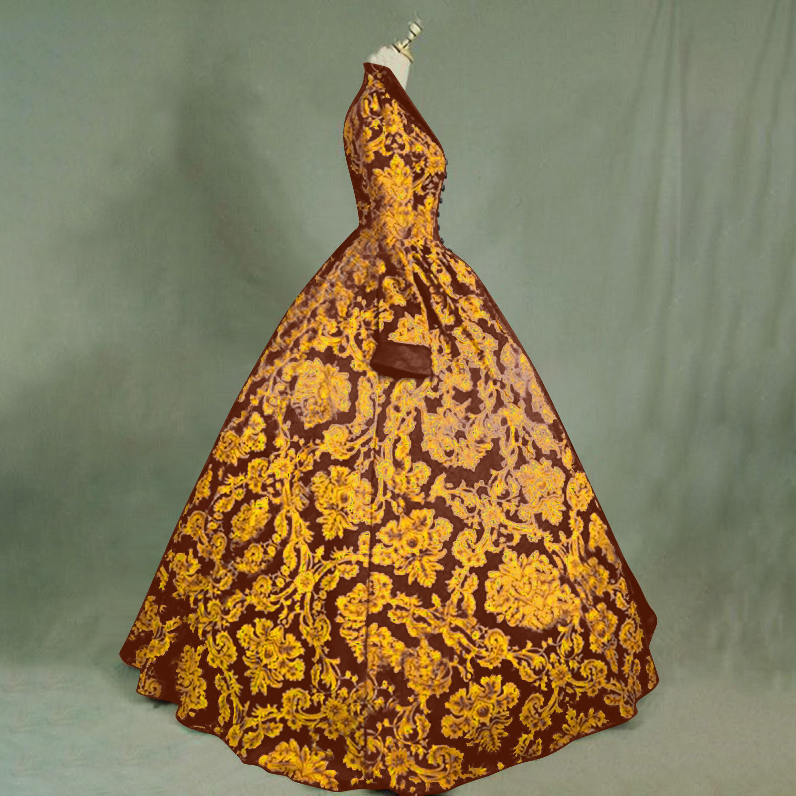 Robe de soirée victorienne pour femme, style bohème vintage, robe de bal médiévale, col montant, manches longues, longueur ras du sol, robe formelle