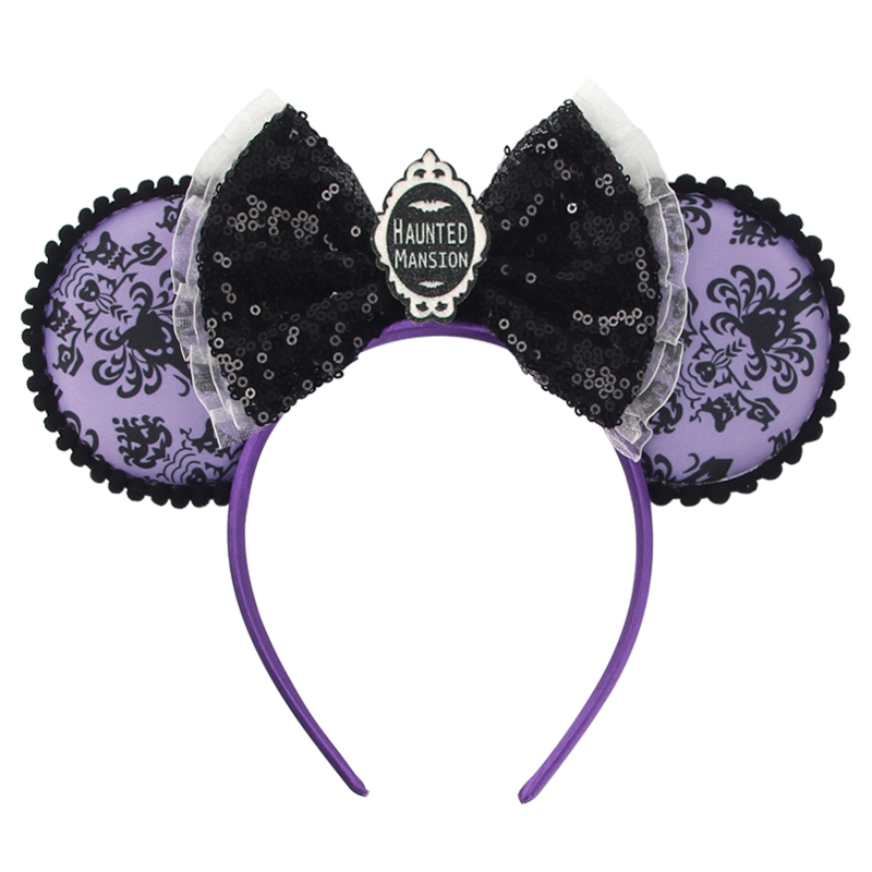 Bandeau mignon en forme de tête de souris de dessin animé, avec oreilles de dessin animé, nœuds à paillettes, bandeau pour cheveux, accessoires de coiffure pour fêtes et cosplay, jouets et cadeaux pour enfants et adultes.