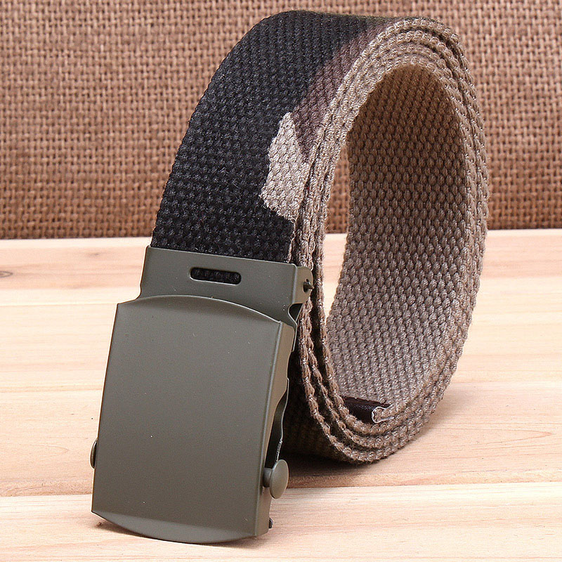 Ceinture Tendance Homme en Toile Tressée avec Boucle Lisse en Alliage – Ceinture Décontractée Simple et Sportive pour Hommes et Femmes, Style Cowboy
