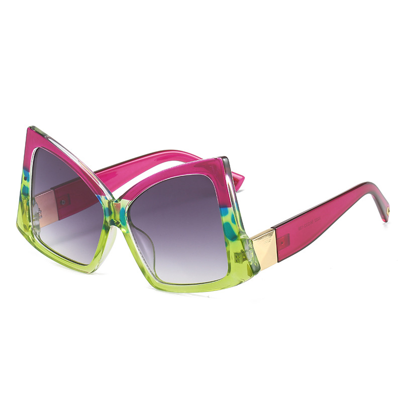 Lunettes de soleil carrées irrégulières pour femmes, monture Double couleur, œil de chat, marque de styliste Gafas, luxe, UV400