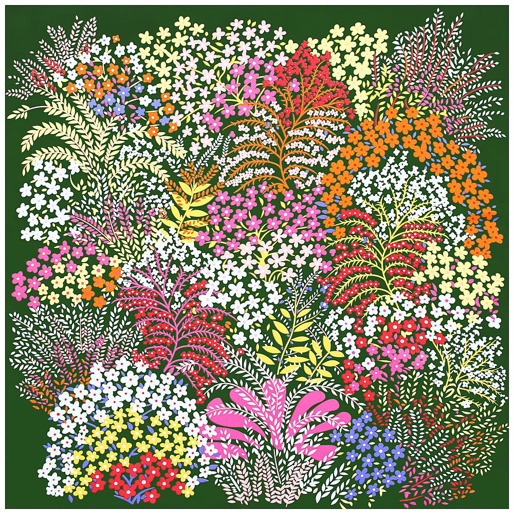 Foulard carré de marque 130cm pour femmes, 100% soie, nouveau Design Pashmina, petite fleur, châle Bandana, foulard, 2023