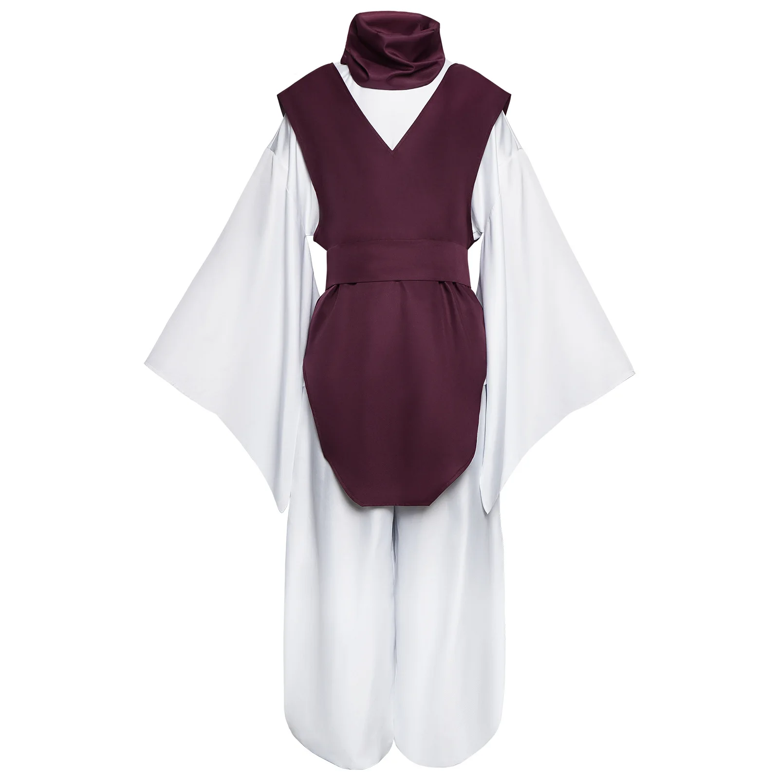 Costume de cosplay Anime Choso avec gilet, cache-cou, ceinture, pantalon élastique blanc, tenues kimono Choso pour Halloween et Comic Con