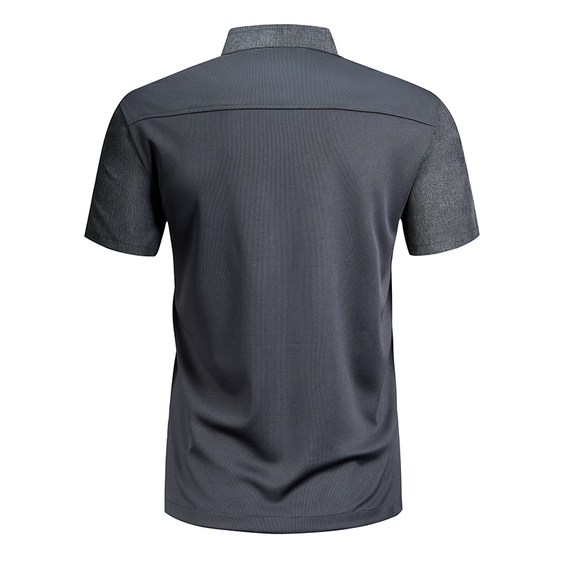 Veste de cuisine d'été pour homme, chemise blanche, uniforme de restauration, tenue de travail pour barbier, veste de boulanger à manches courtes, noir, gris