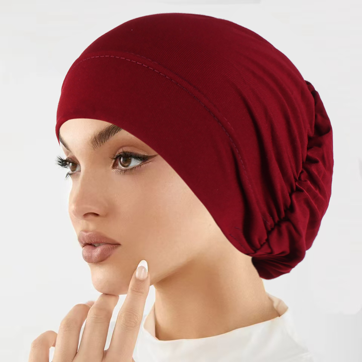 Mode musulmane femmes Hijabs doux extensible couleur unie Turban chapeau Cancer chimio bonnets casquettes chapeaux bandeau cheveux accessoires