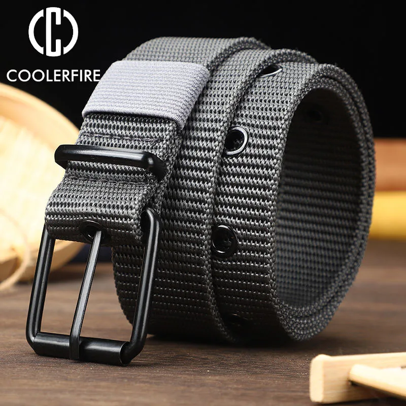 Ceintures pour hommes en toile de nylon, ceinture tactique, mode décontractée, ceintures de créateur pour étudiants, ceinture de sport pour hommes HB061
