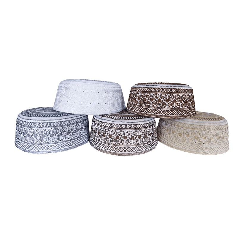 Chapeaux de prière pour hommes musulmans, broderie en coton, Islam, Ramadan, Kippa juive, chapeau homme, Moyen-Orient, arabe, musulman, turban, Arabie Saoudite, Émirats arabes unis, casquette