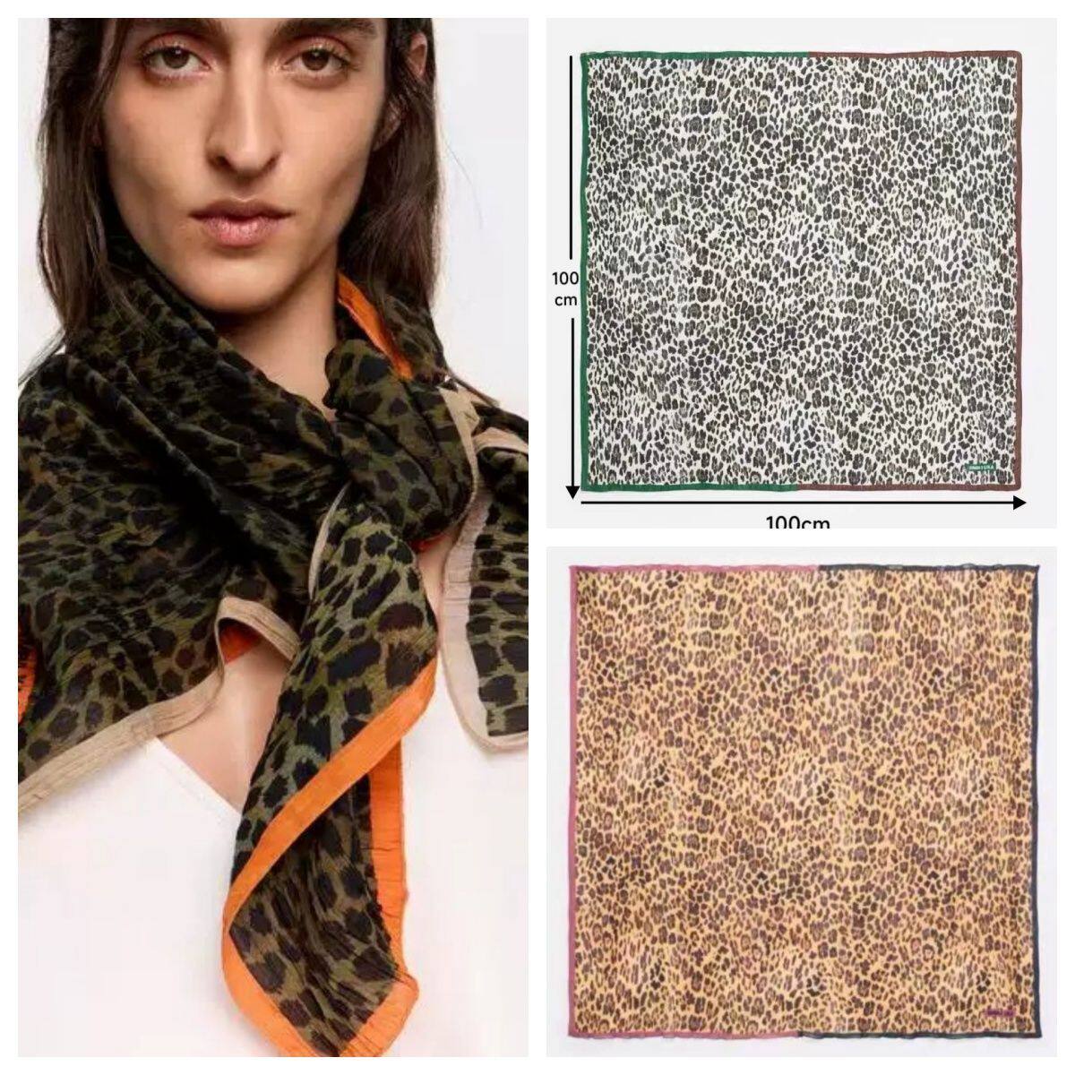 Écharpes en soie pour femmes, foulards de luxe haut de gamme 	 Écharpe carrée à motif graffiti, articles en liquidation