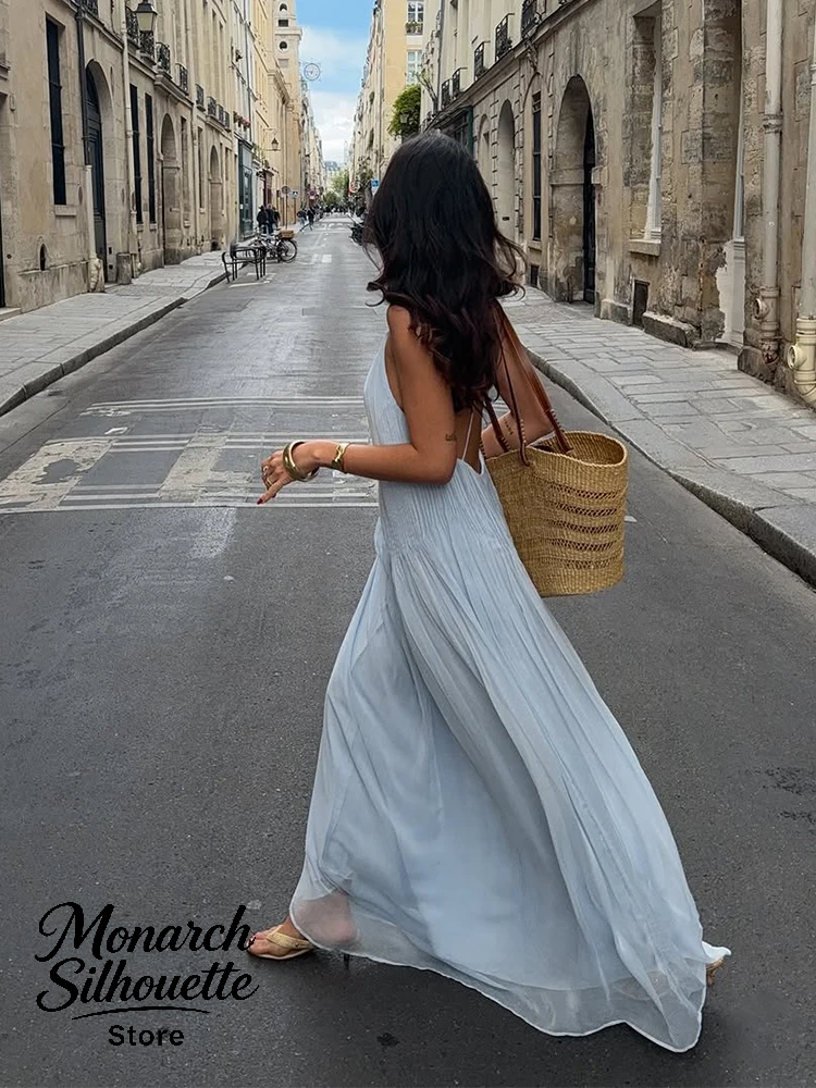 Robe imprimée à col licou pour femmes, sans manches, dos nu, taille haute, Mini Robe, fête d'été, Banquet, Style plage, 2025
