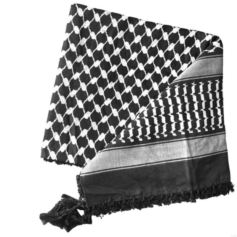 Keffiyeh religieux pour adultes, Turban à motif Jacquard, écharpe arabe, foulard d'extérieur pour hommes, accessoire de cheveux de cyclisme