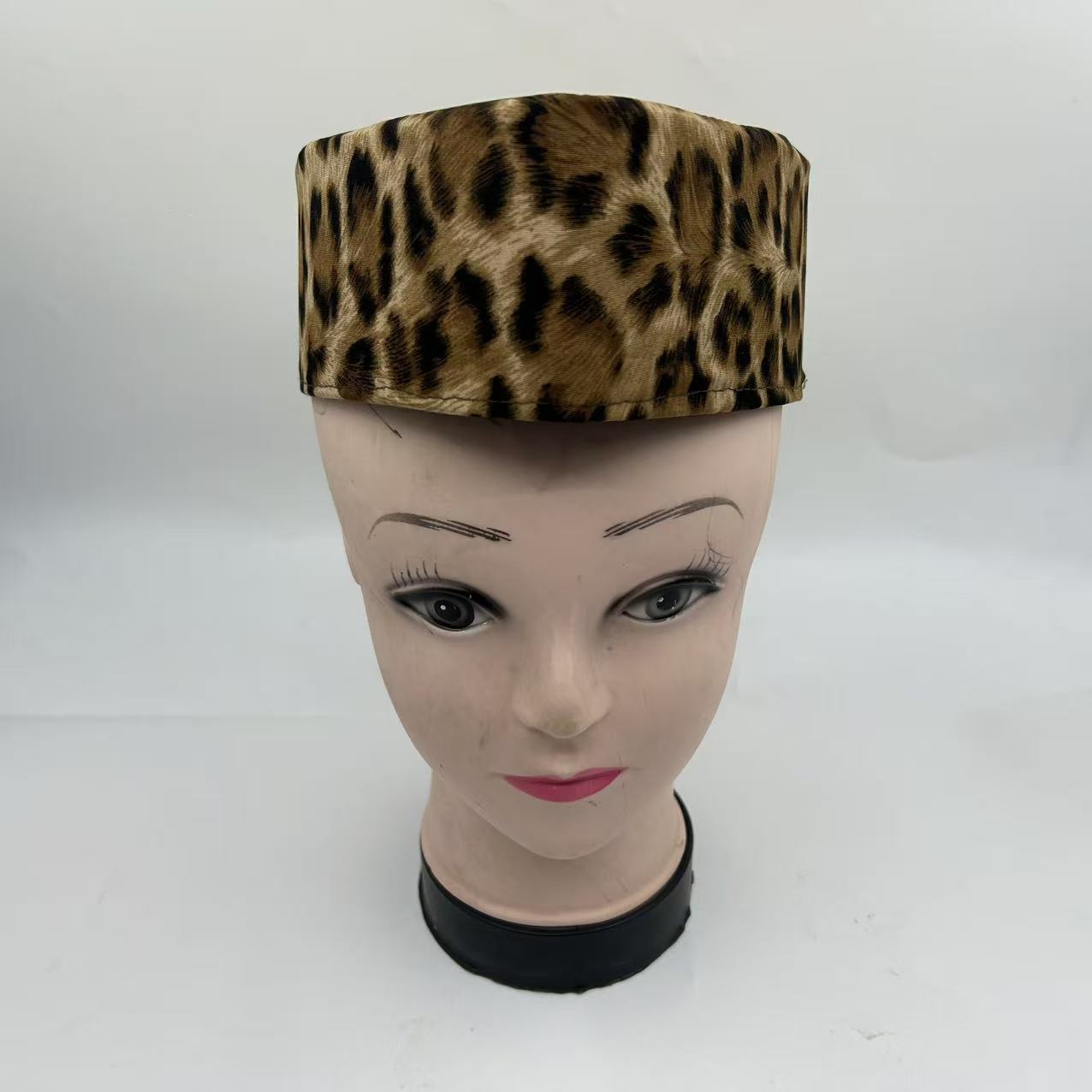 Casquettes imprimées léopard pour hommes et femmes, chapeau musulman malaisien, Kufi, Kippah, Turban islamique d'Arabie Saoudite 03629