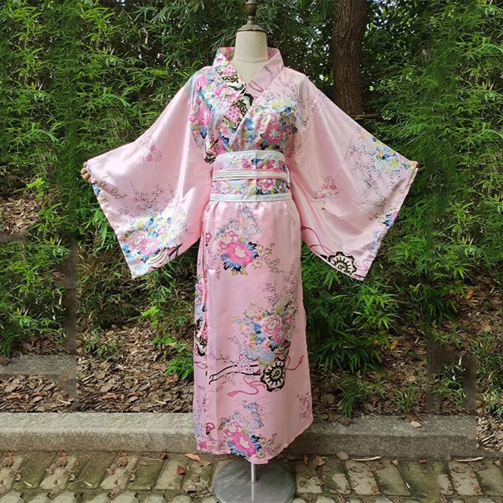 Costume de cosplay, kimono japonais traditionnel, style japonais, imprimé floral, robe kimono pour fille, élégance asiatique