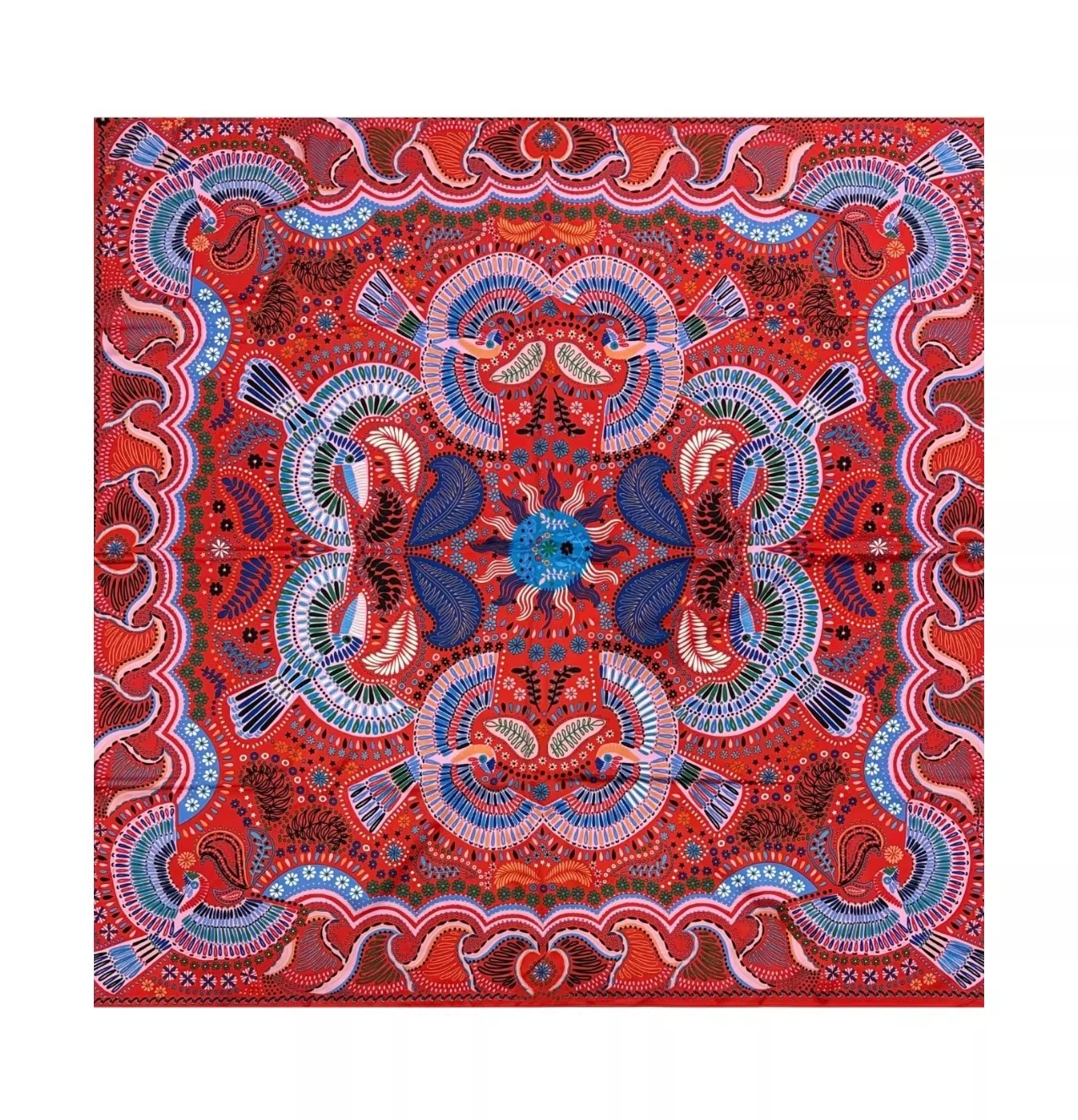 Écharpes en soie pour femmes, foulards de luxe haut de gamme 	 Écharpe carrée au design graffiti, 120cm X 120cm, foulard fin