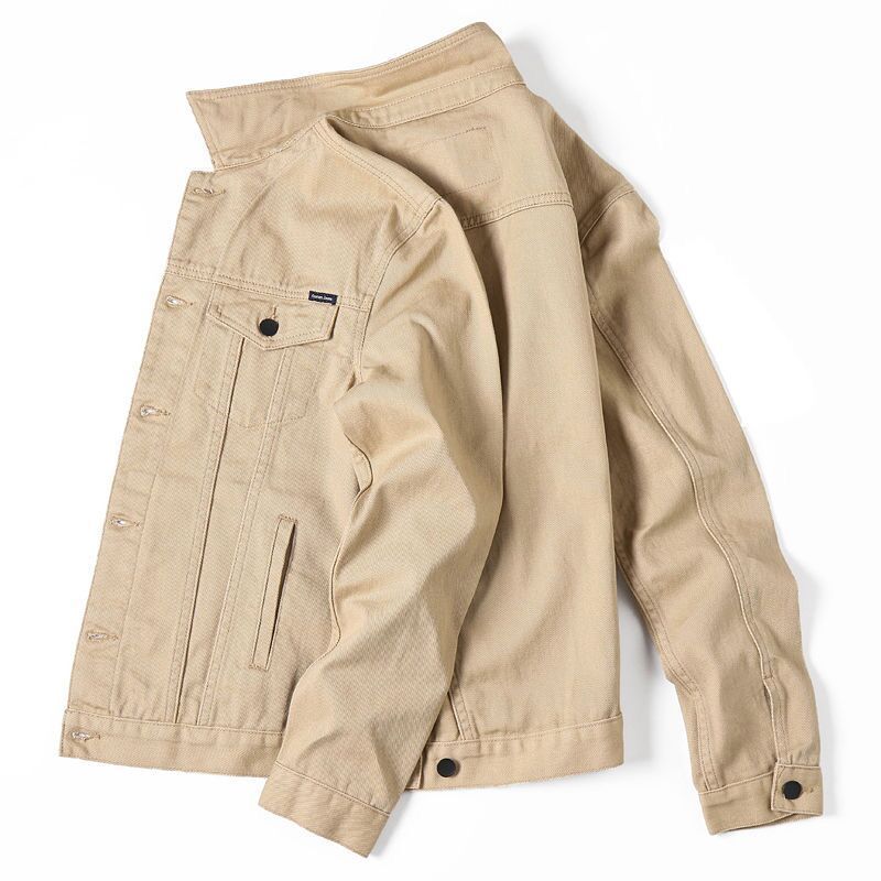 Manteau en denim décontracté pour hommes et femmes, veste à revers blanc simple, vêtements pour hommes, modèles de printemps et d'automne, nouveau, 2024