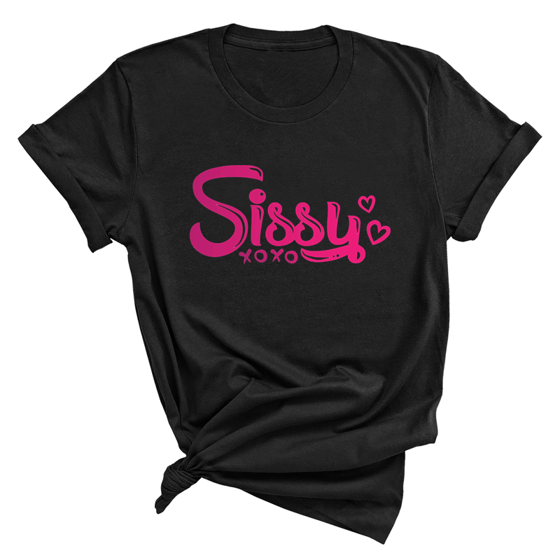 Grande taille SISSY lettres imprimer T-Shirt nouvelle femme Sexy T-Shirt Kawaii vêtements mode femmes chemises haut pour fille T-Shirt surdimensionné