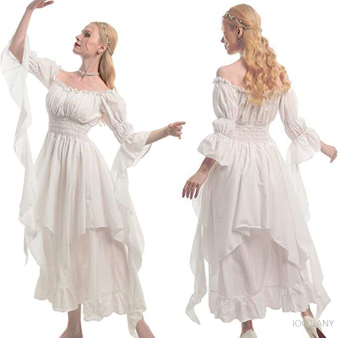 Robe médiévale victorienne multi-couches pour femmes avec corset à rubans, costume de déesse féerique, robe de dame de la cour de la Renaissance, robe de princesse