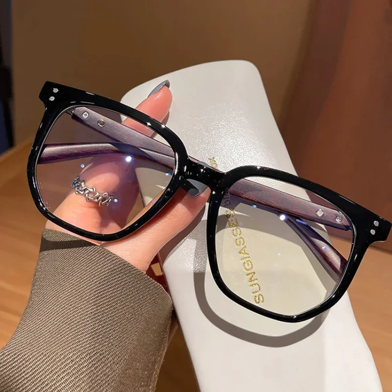 Lunettes de lecture carrées surdimensionnées pour femmes, Vintage, blocage de la lumière bleue, lunettes de vue lointaine, lunettes optiques de luxe sur Prescription