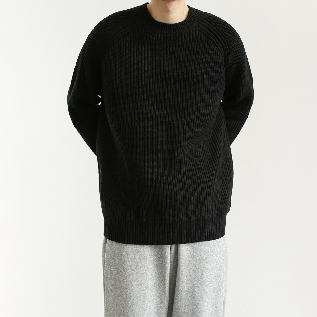 Pull à manches longues avec col rond pour hommes, pulls décontractés, tricots de luxe, vêtements solides, document vintage, automne, nouveau, léger