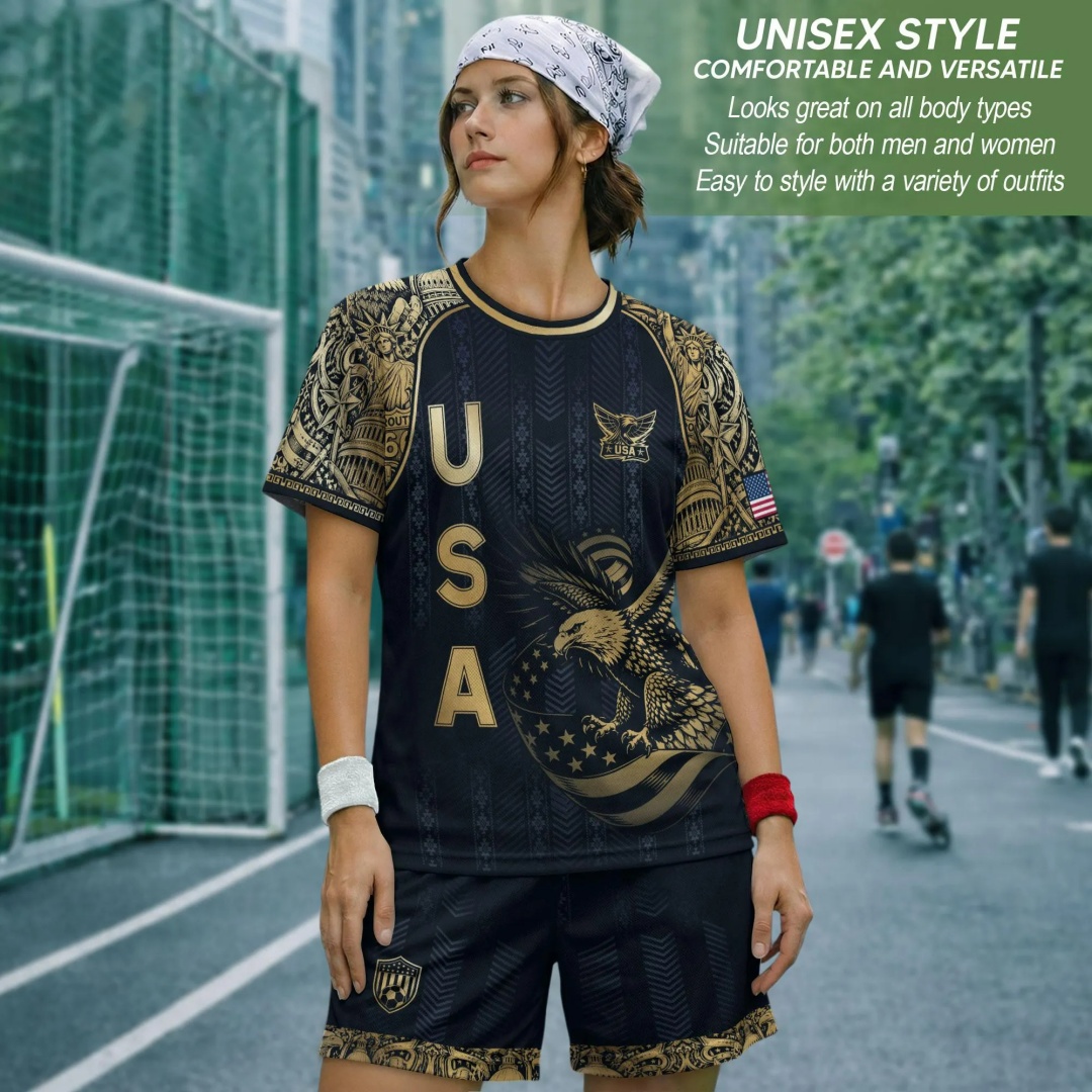 Maillot de football américain 2026 pour hommes, femmes et enfants – Maillot de l'équipe de football des États-Unis – T-shirt de sport d'été pour hommes – Vêtement Y2K pour femme ﻿