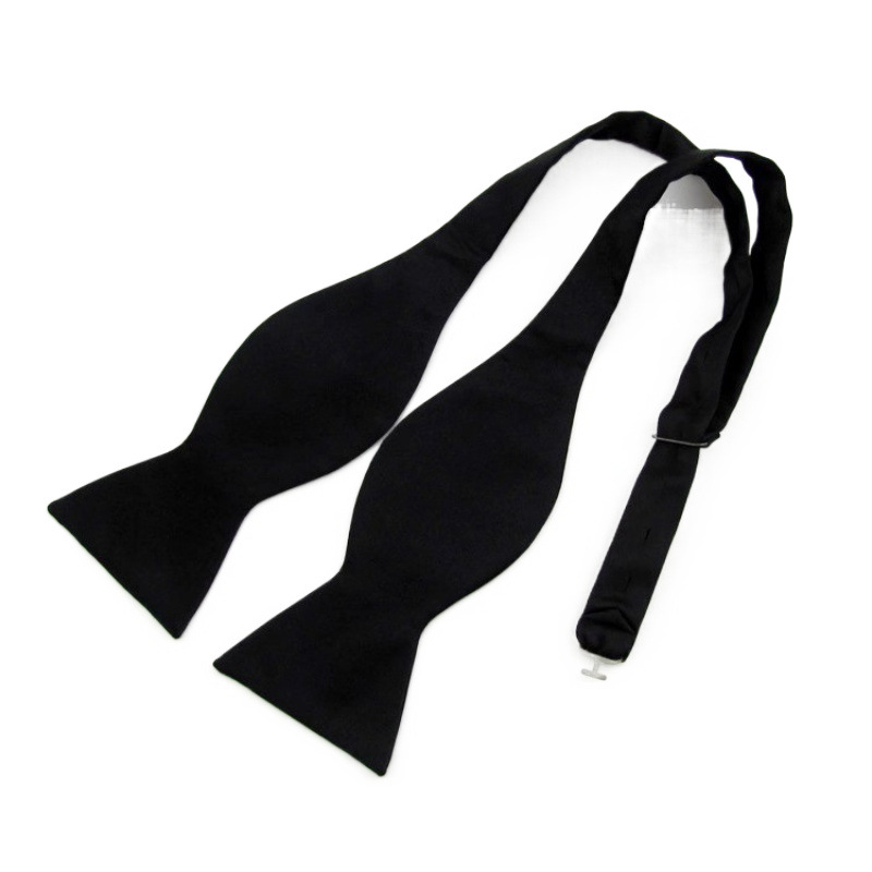 Noeud papillon réglable en Satin pour homme, de haute qualité, couleur unie, Vintage, pour banquet, fête de mariage classique