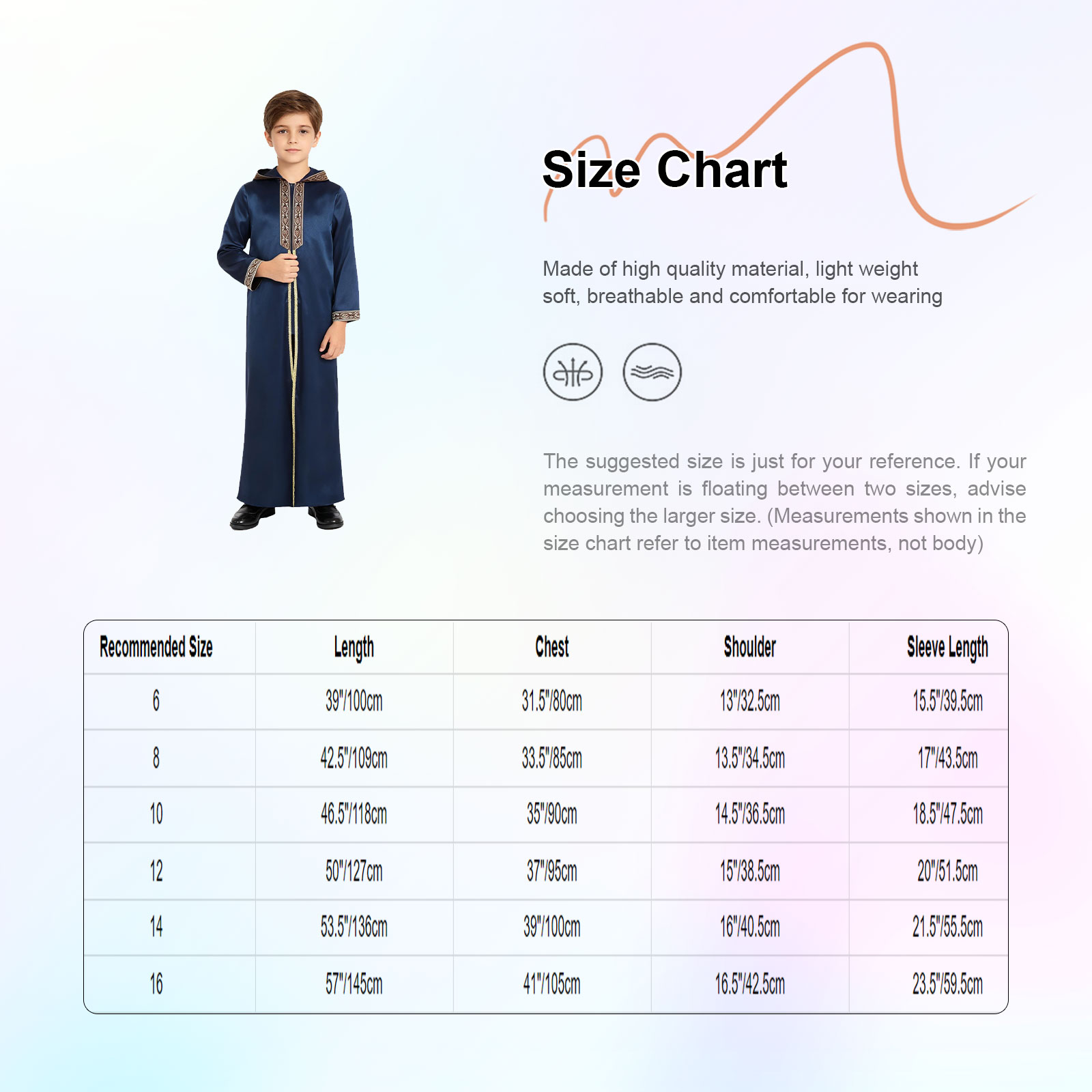 Robe arabe musulmane pour garçons, à capuche, manches longues, fermeture éclair, ruban tressé brodé doré, costume du Ramadan