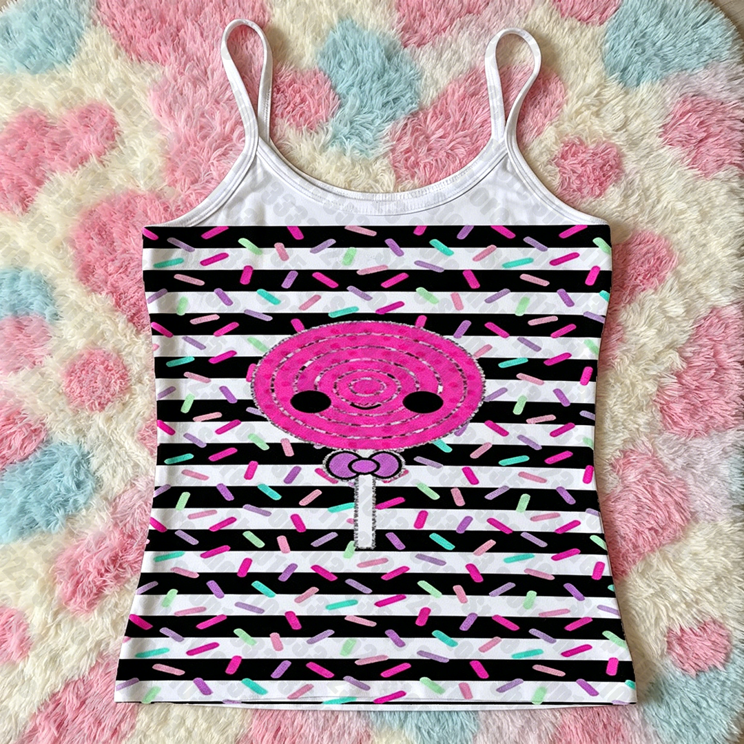 Vêtements de mode pour femmes, gilet punk gothique, débardeur vintage des années 90, camisole Y2K, imprimé mignon kawaii, débardeur slim d'été pour femmes