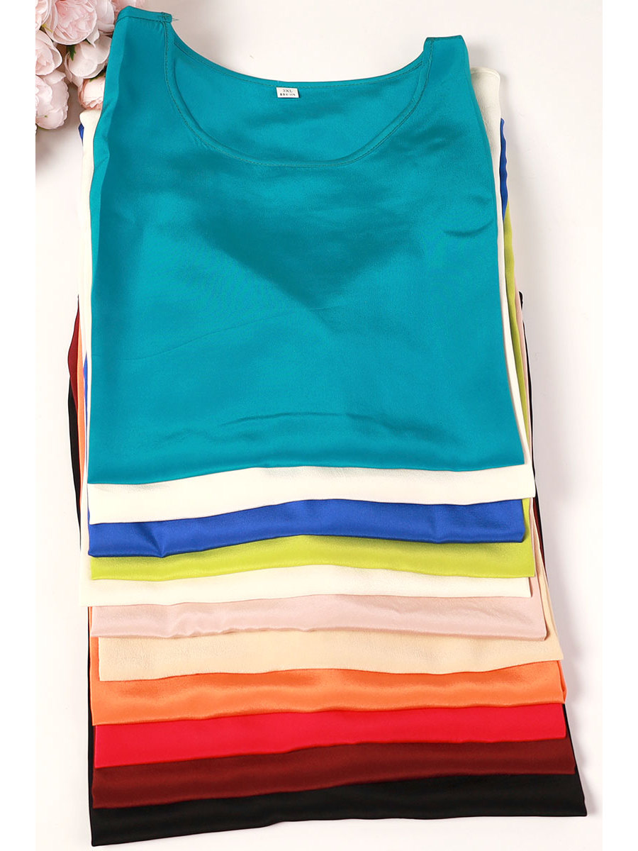 T-shirt à manches courtes en crêpe de soie, col rond, haut en soie de mûrier pour femmes, tenue d'été légère, confortable et respirante pour maman
