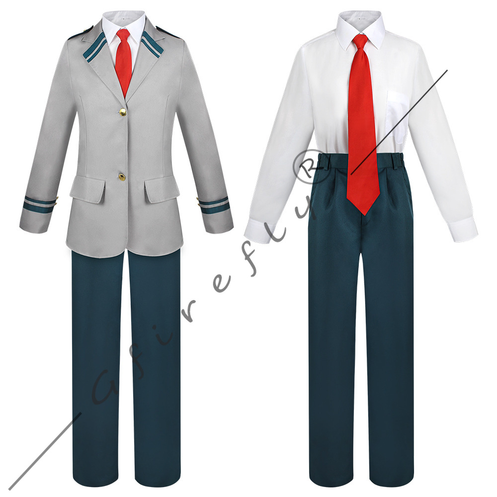 Costume de Cosplay Anime My Hero Academia Ochaco Uraraka Izuku Midoriya, le même Style d'uniformes scolaires pour hommes et femmes