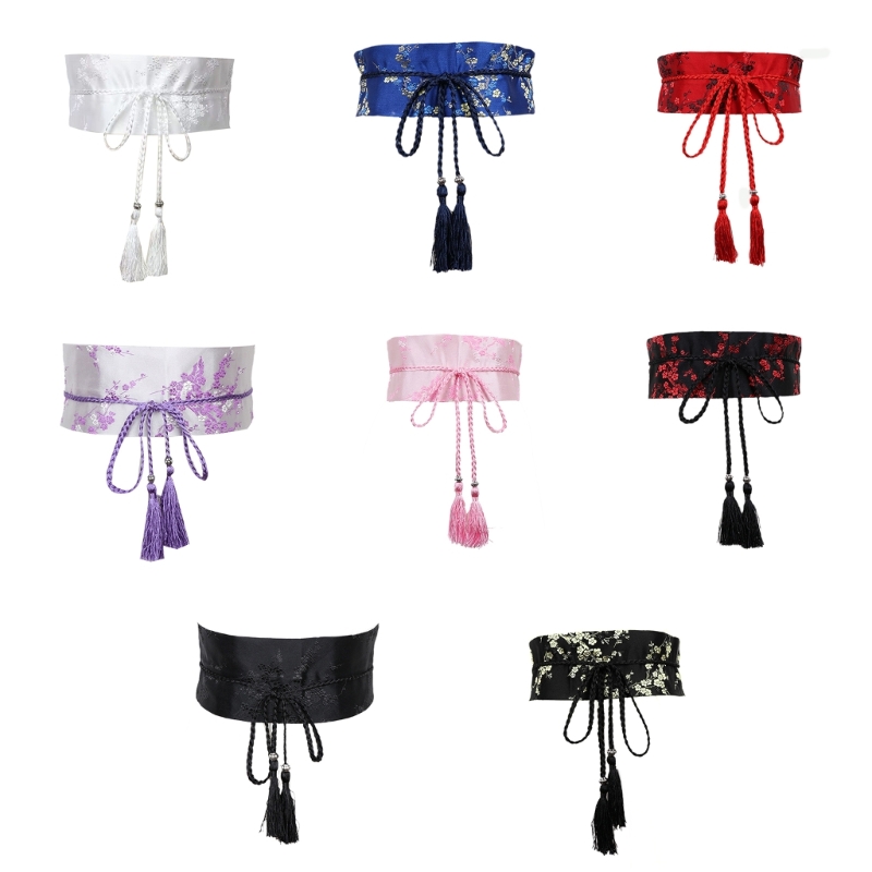Ceinture Hanfu vintage pour femmes, ceinture de style chinois élégant avec glands, accessoire pour vêtements Hanfu, dynastie Han