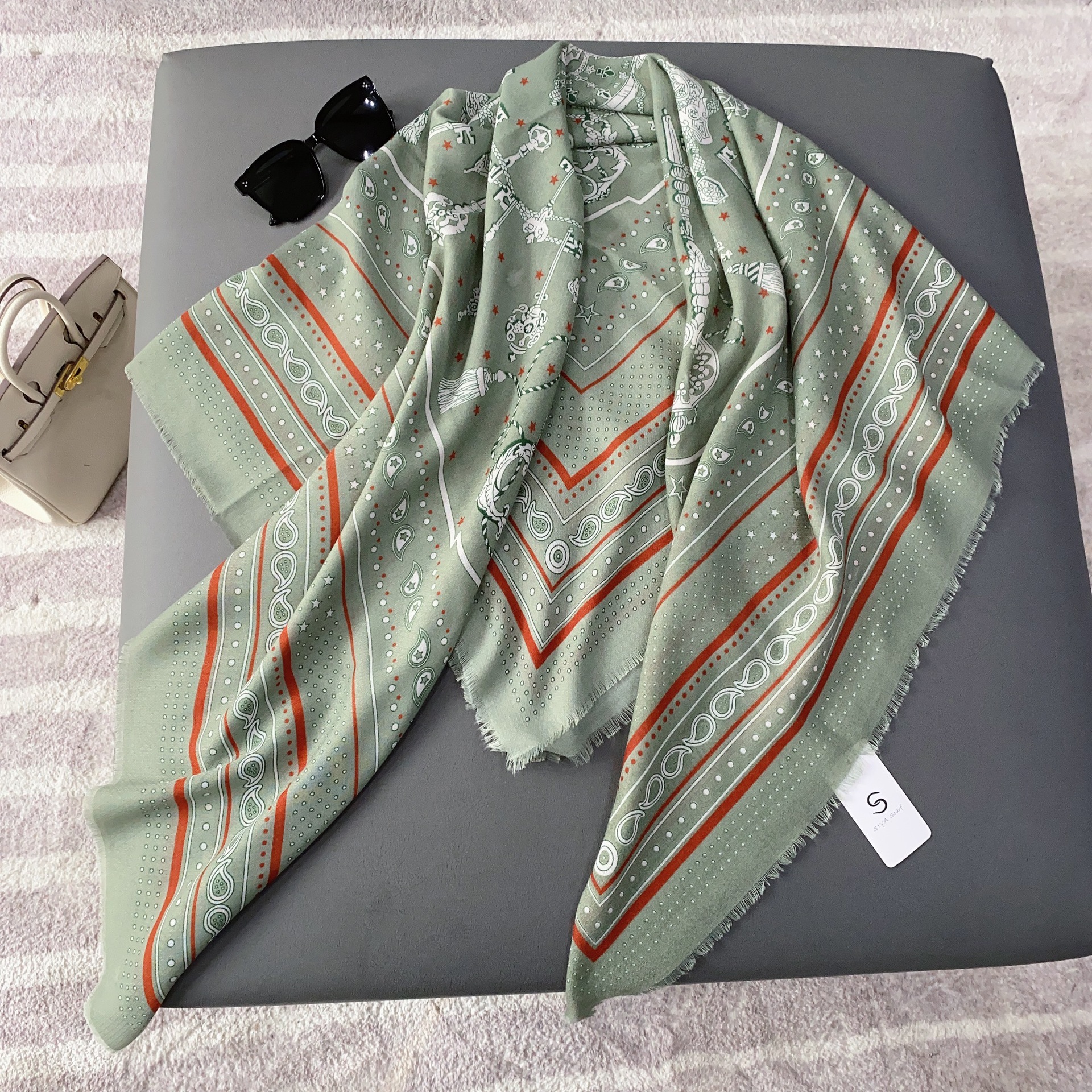 Écharpe carrée en cachemire pour femme, châles chauds, poncho en laine Pashmina, cape de mouchoir faite à la main, 53 po, mode hivernale