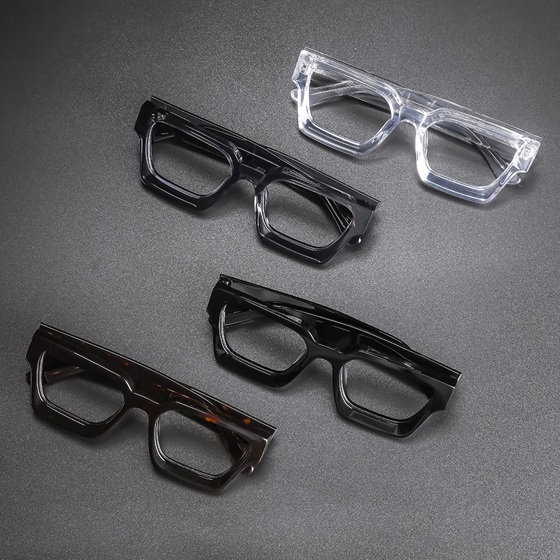 Vintage acétate lunettes de Prescription cadre hommes carré Transparent optique myopie lunettes cadre femmes luxe rétro lunettes