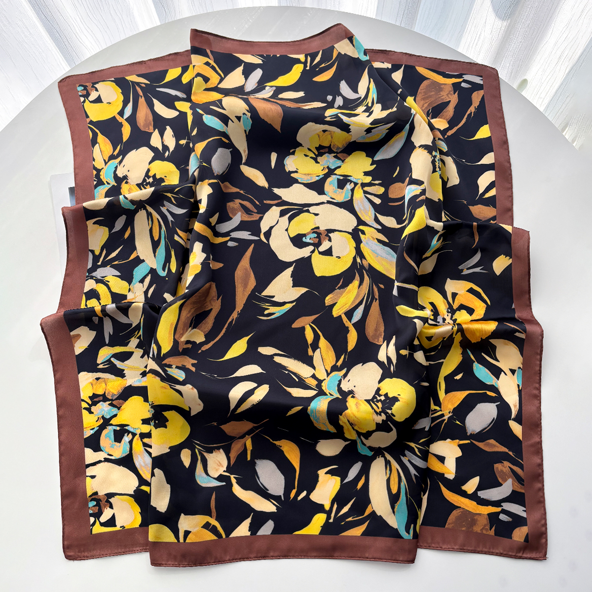 Nouveau Foulard Carré en Soie Imprimée pour Femme, Bandana, Bandeau, Écharpe de Cou, Accessoire Cheveux 2026
