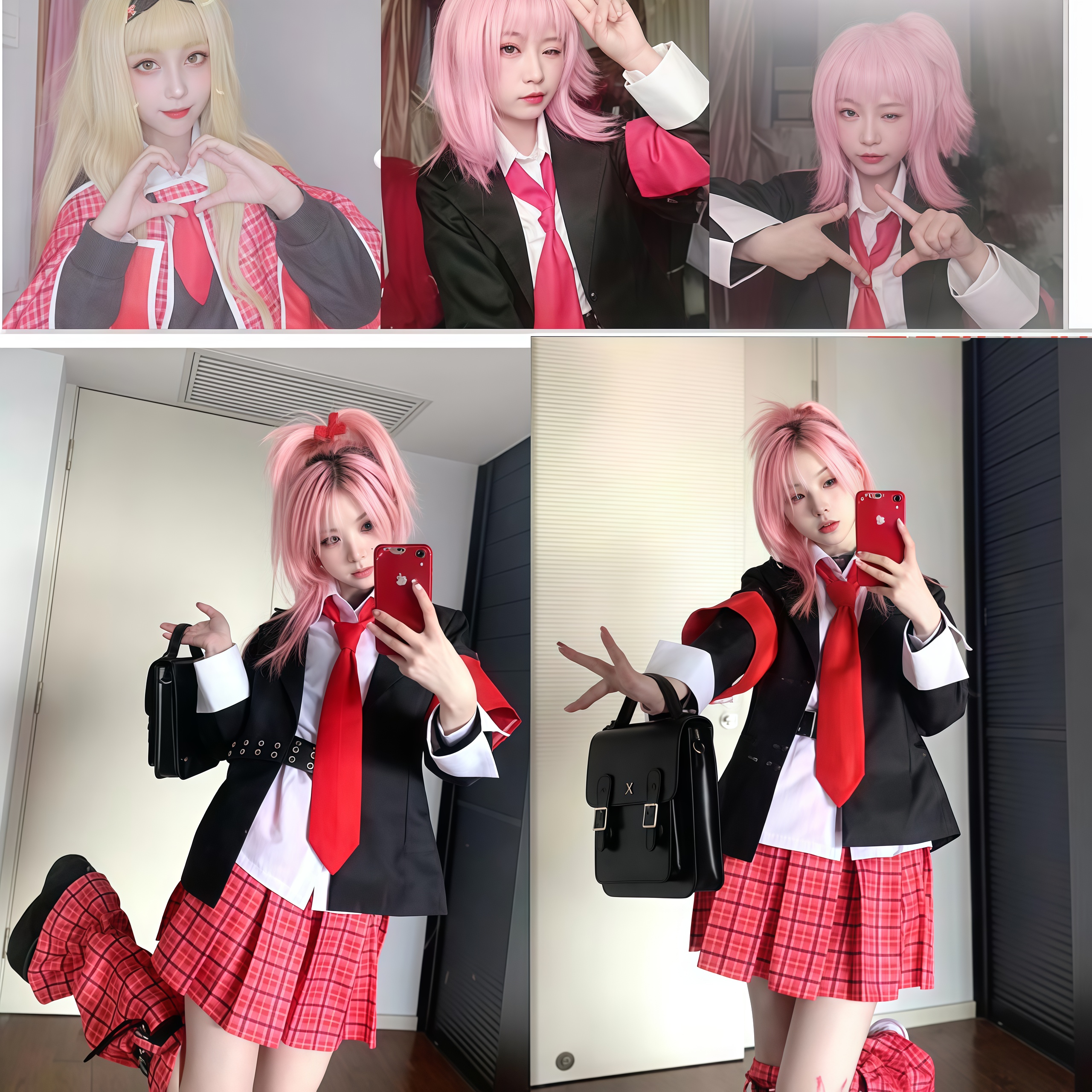 Costume de Cosplay Anime Shugo Chara Hinamori Amu, uniforme de lycée JK pour femmes, ensemble complet, tenues de fête de carnaval d'halloween