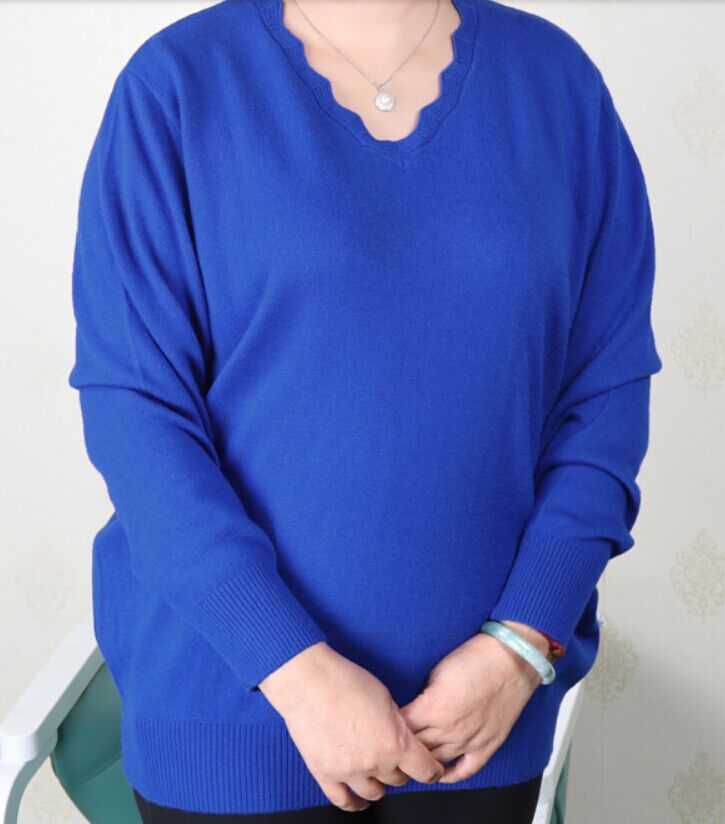 Pull en cachemire pour femmes, chemise tricotée, manches longues, vêtements d'âge moyen, grande taille, 5XL, 6XL, 7XL, 8XL, 9XL, grande taille